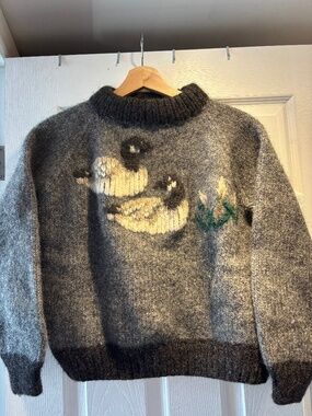 HANDKNIT Nancy Thomas Canadian Goose sweater